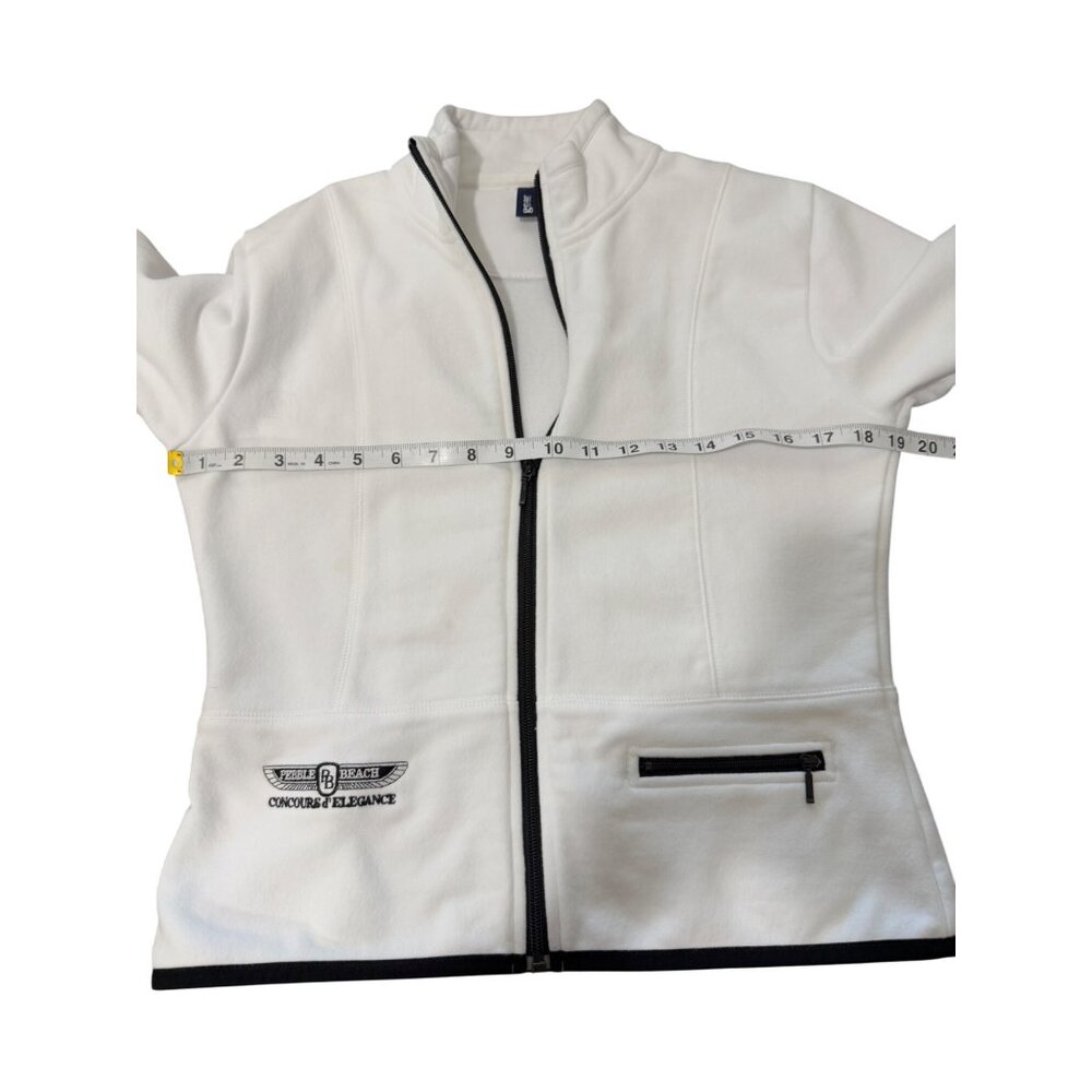 Pebble Beach Size S Jacket Concours D'Elegance White Fleece Gear For Sports - Picture 4 of 8